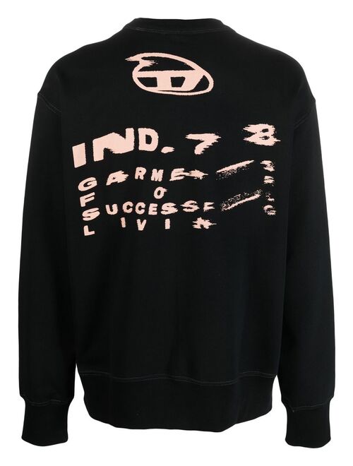 Diesel S-Macs Logo Sweater – Black