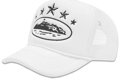 Corteiz 5 Starz Alcatraz Trucker – White