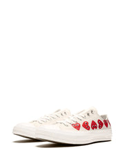 Comme Des Garçons Play x Converse Chuck 70 Ox "Multi Hearts White" Sneakers