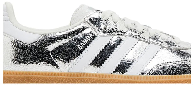Adidas Women’s Samba OG – Cracked Metallic Pack “Silver”