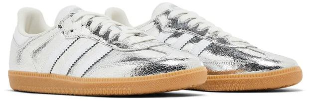 Adidas Women’s Samba OG – Cracked Metallic Pack “Silver”