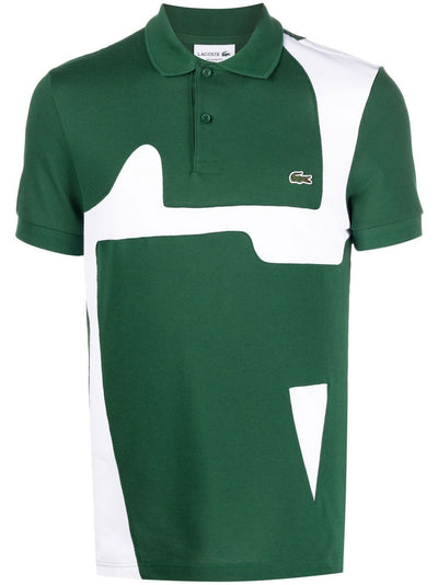 Lacoste Logo-Patch Short-Sleeved Polo Shirt – Forest Green/Bright White