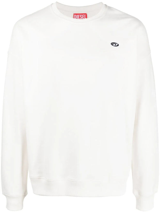 Diesel S-Rob-Doval-PJ Cotton Sweatshirt – White