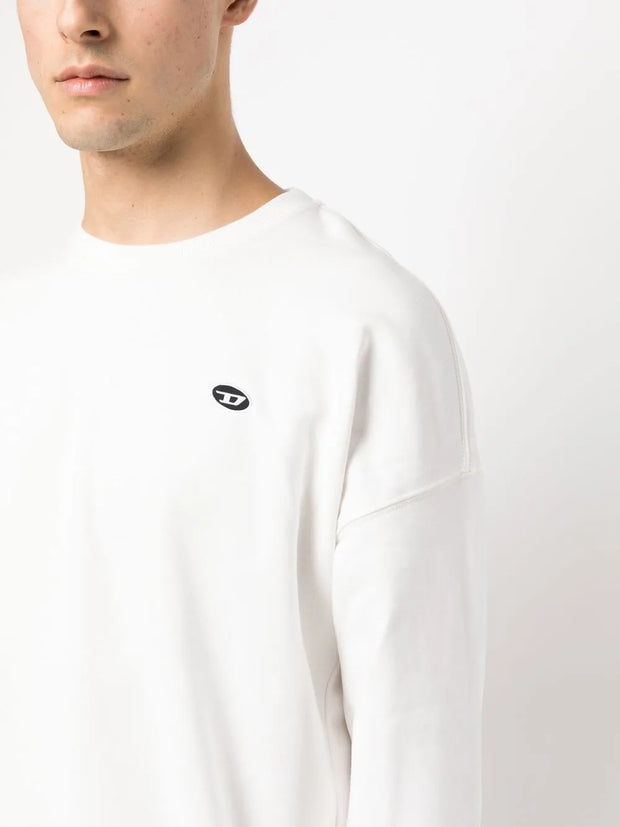 Diesel S-Rob-Doval-PJ Cotton Sweatshirt – White