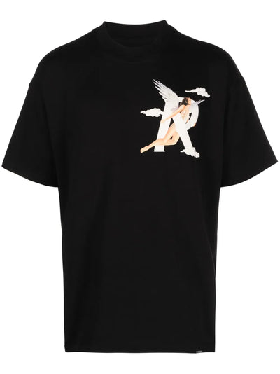 Represent Storms In Heaven Cotton T-Shirt – Black/Multicolour
