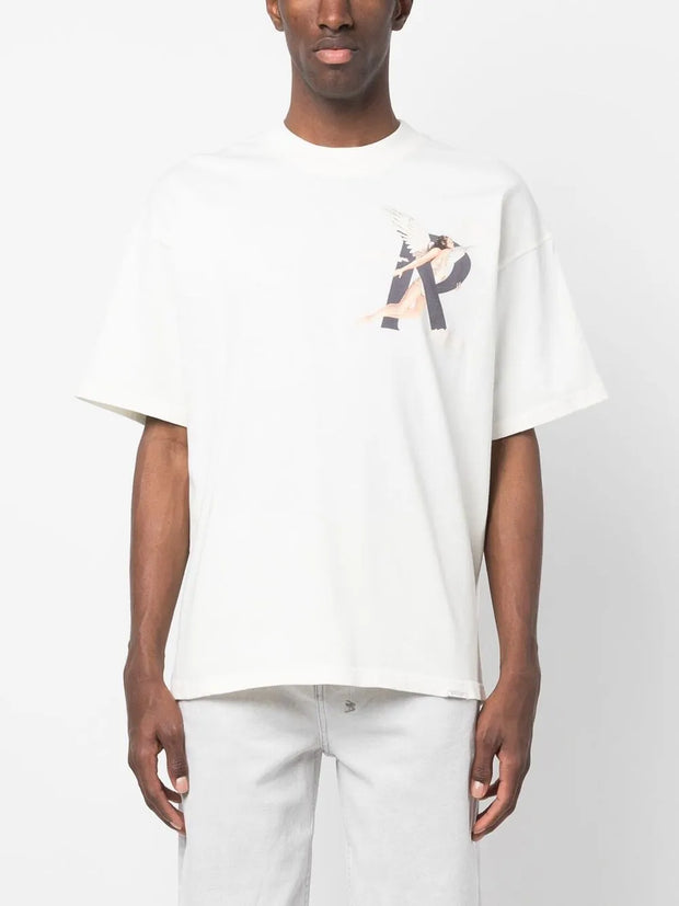 Represent Graphic-Print Cotton T-Shirt – White