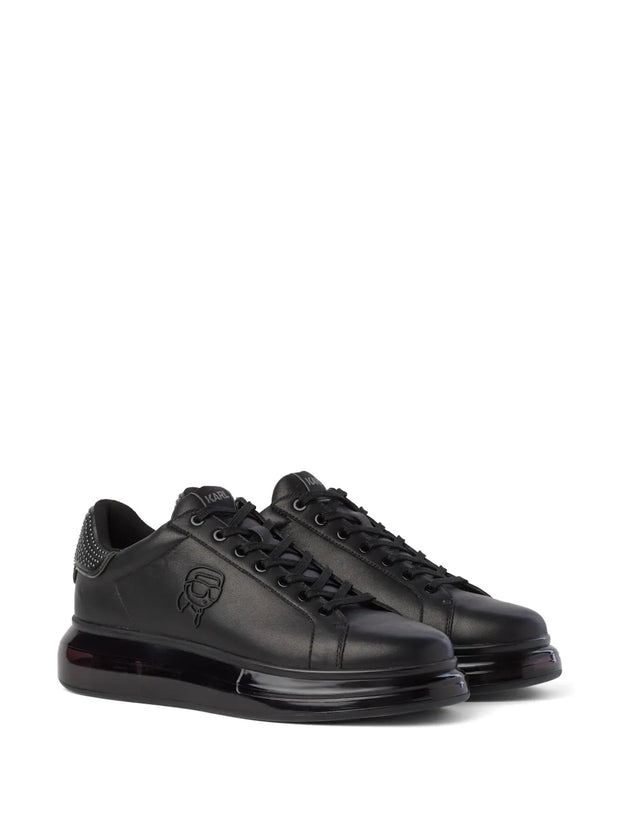 Karl Lagerfeld Ikon NFT Kapri Kushion Leather Sneakers – Black