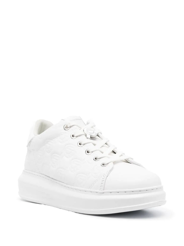 Karl Lagerfeld Debossed-Monogram Low-Top Sneakers