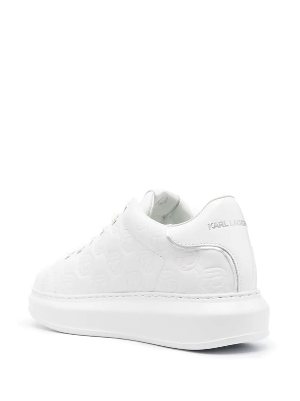 Karl Lagerfeld Debossed-Monogram Low-Top Sneakers