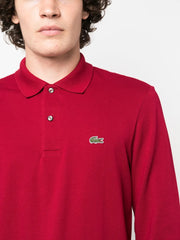 Lacoste Logo-Patch Long-Sleeve Cotton Polo Shirt