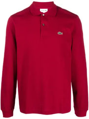 Lacoste Logo-Patch Long-Sleeve Cotton Polo Shirt