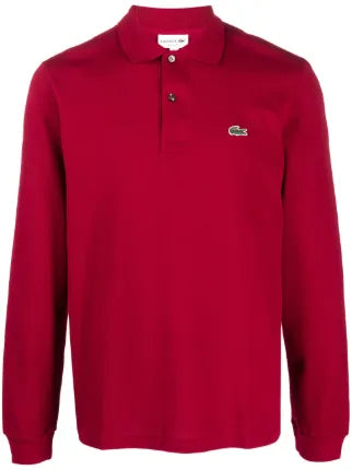 Lacoste Logo-Patch Long-Sleeve Cotton Polo Shirt