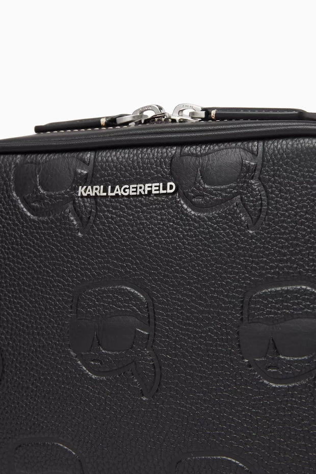 KARL LAGERFELD K/Ikonik Logo Camera Crossbody Bag