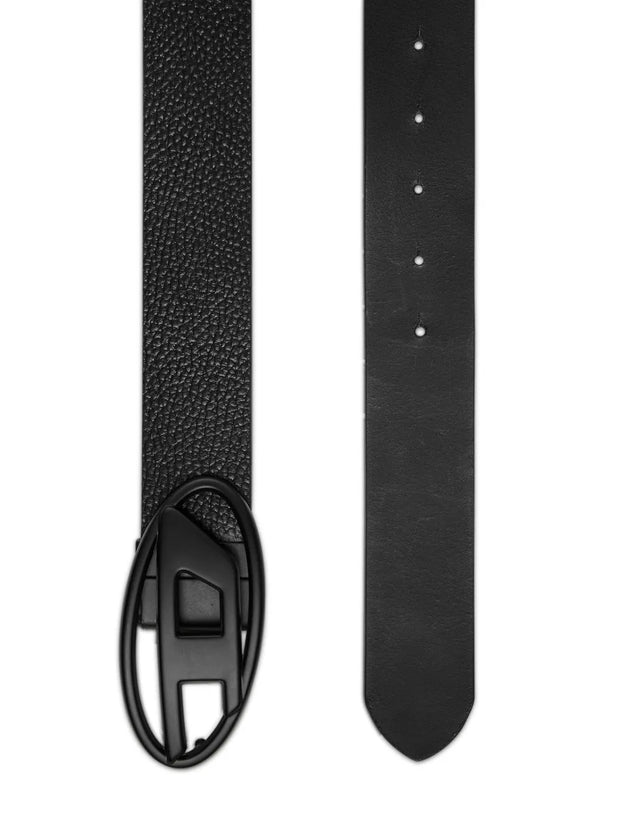 Diesel 1DR Logo-Buckle Belt — Black