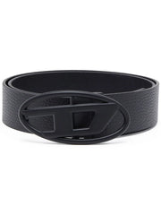 Diesel 1DR Logo-Buckle Belt — Black