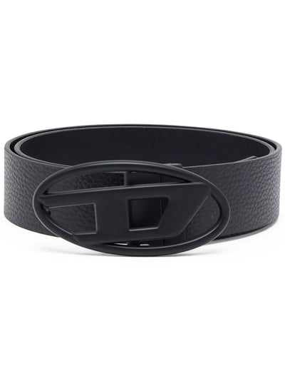 Diesel 1DR Logo-Buckle Belt — Black