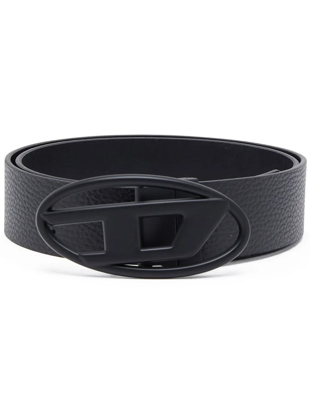 Diesel 1DR Logo-Buckle Belt — Black