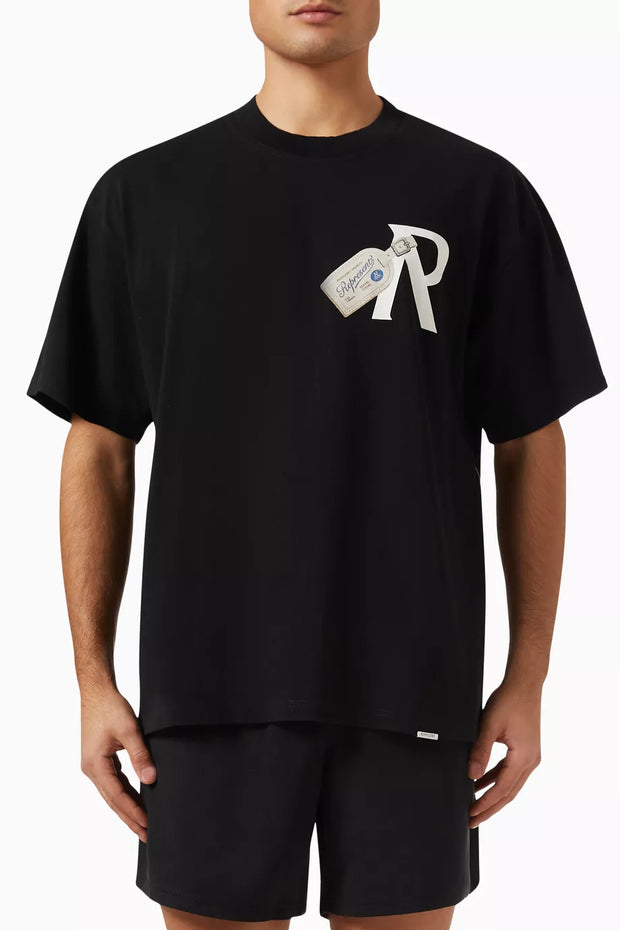 Represent Men’s Luggage Tag T-Shirt – Aged Black