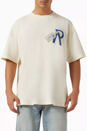 Represent Men’s Luggage Tag T-Shirt – Antique White