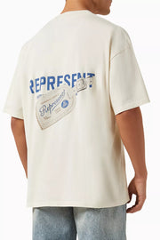 Represent Men’s Luggage Tag T-Shirt – Antique White