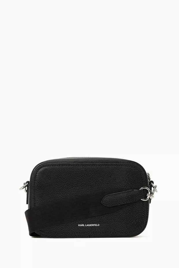 Karl Lagerfeld Ikon Camera Bag – Pebbled Faux Leather
