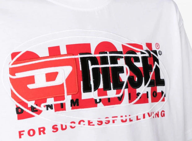 Diesel Logo-Embroidered Cotton T-Shirt