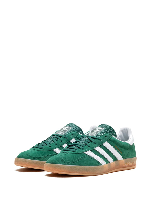 Adidas Gazelle Indoor Suede Trainers – Forest Green/White