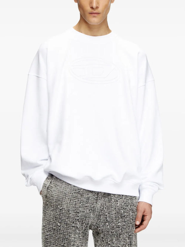 Diesel S-Mart-Bigoval Sweatshirt – White