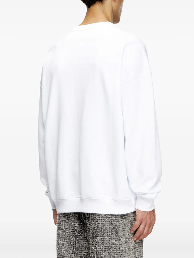 Diesel S-Mart-Bigoval Sweatshirt – White