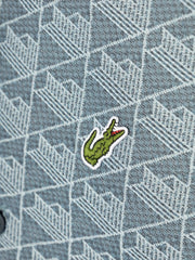 Lacoste Patterned-Jacquard Polo Shirt – Aqua Blue