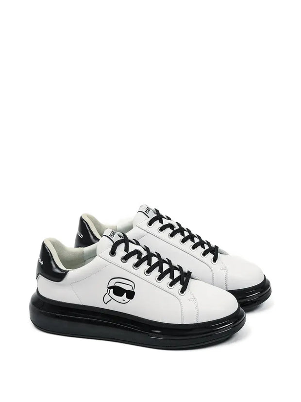 Karl Lagerfeld Logo-Print Sneakers – White Elegance, Everyday Comfort