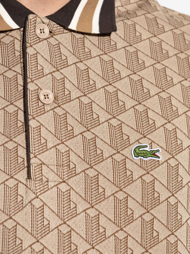 Lacoste Geometric-Pattern Polo Shirt