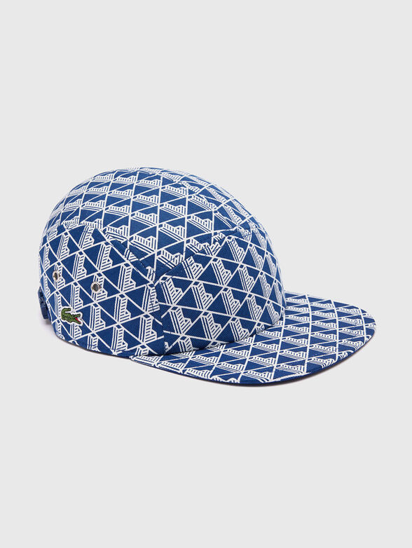 Lacoste Unisex Cap with Monogram Print – Blue