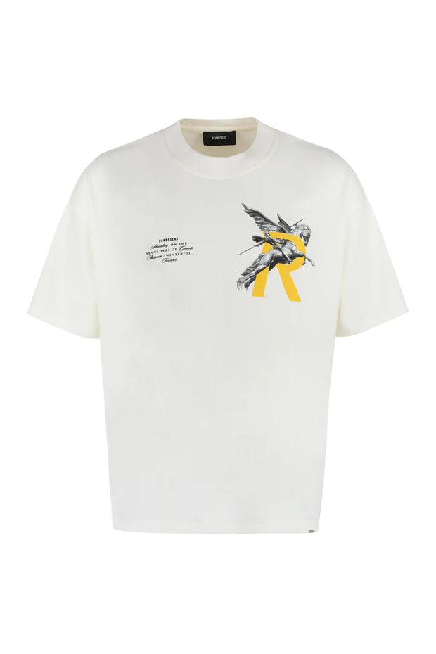 Represent Giants Logo Cotton T-Shirt – Multicolor Fantasy / Cream