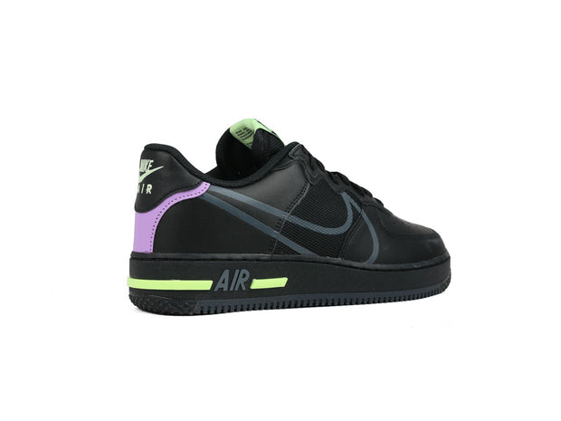 NIKE AIR FORCE 1 REACT BLACK ANTHRACITE–VIOLET STAR