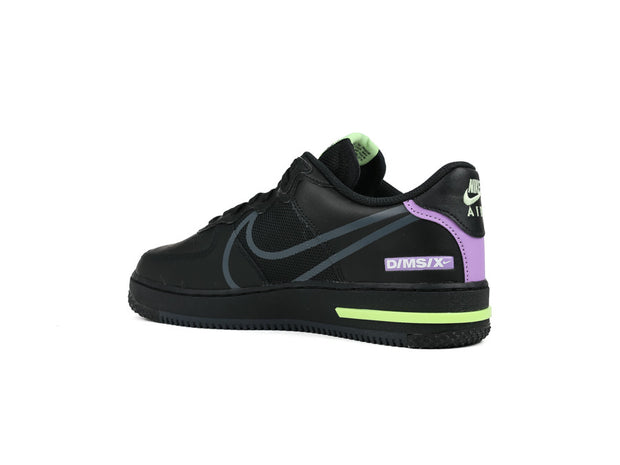 NIKE AIR FORCE 1 REACT BLACK ANTHRACITE–VIOLET STAR