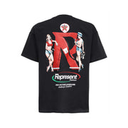 Represent Premium Printed Cotton T-Shirt – Black/Red
