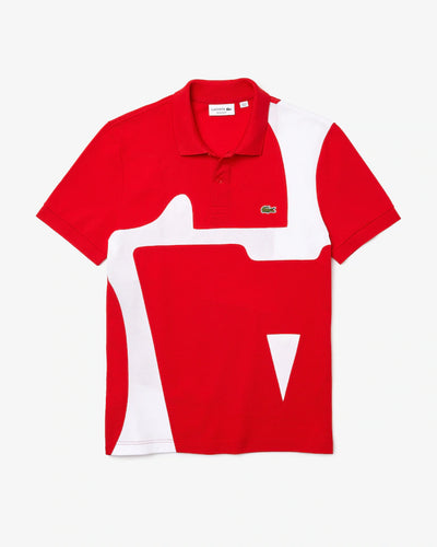 Lacoste Men’s Heritage Regular Fit Print Cotton Piqué Polo