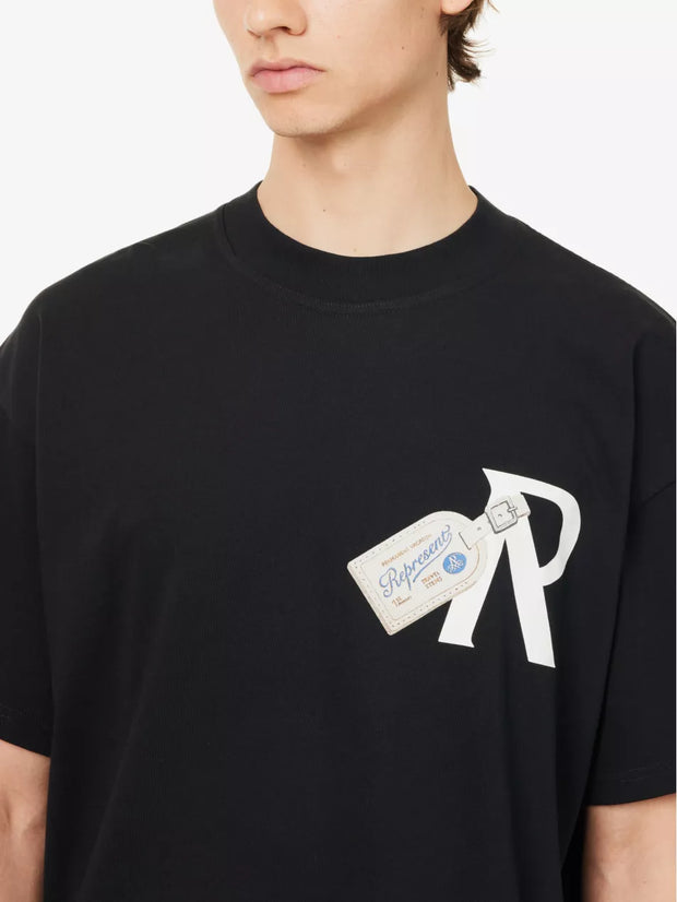 Represent Men’s Luggage Tag T-Shirt – Aged Black