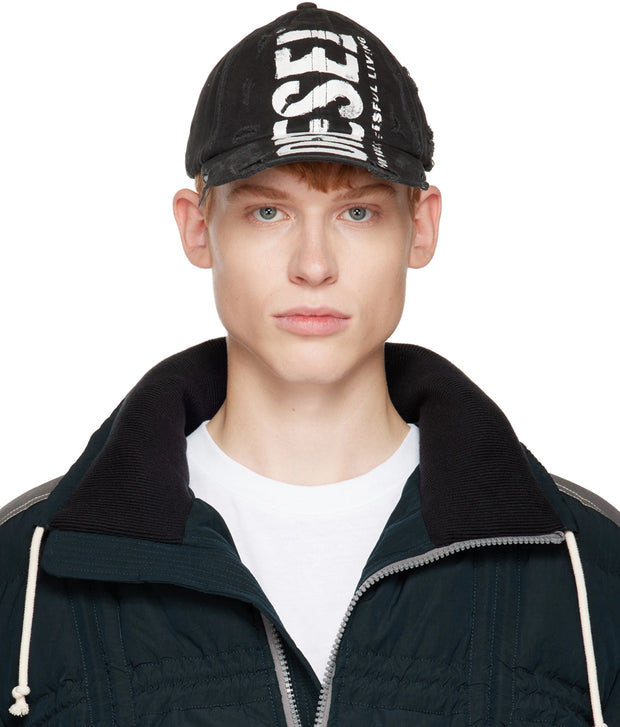 Diesel C-Ewan Cotton Baseball Cap – Jet Black