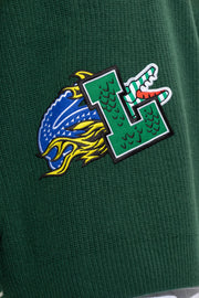 Lacoste Logo Patch V-Neck Striped Jumper – Holiday Comic Badge Edition