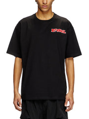 DIESEL RELAXED FIT GRAPHIC LOGO T-SHIRT – BLACK