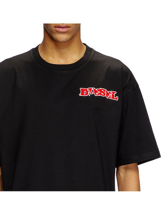 DIESEL RELAXED FIT GRAPHIC LOGO T-SHIRT – BLACK