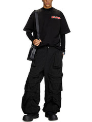 DIESEL RELAXED FIT GRAPHIC LOGO T-SHIRT – BLACK