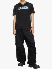 DIESEL T-ADJUST-R4 PUFF PRINT LOGO T-SHIRT – BLACK