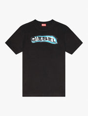 DIESEL T-ADJUST-R4 PUFF PRINT LOGO T-SHIRT – BLACK